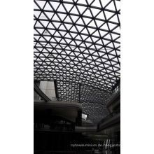 Gebäude vorgefertigte Stahl Glas Dach für Einkaufszentrum